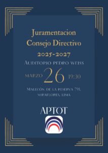 APTOT programa juramentacion consejo directivo 2025-2027